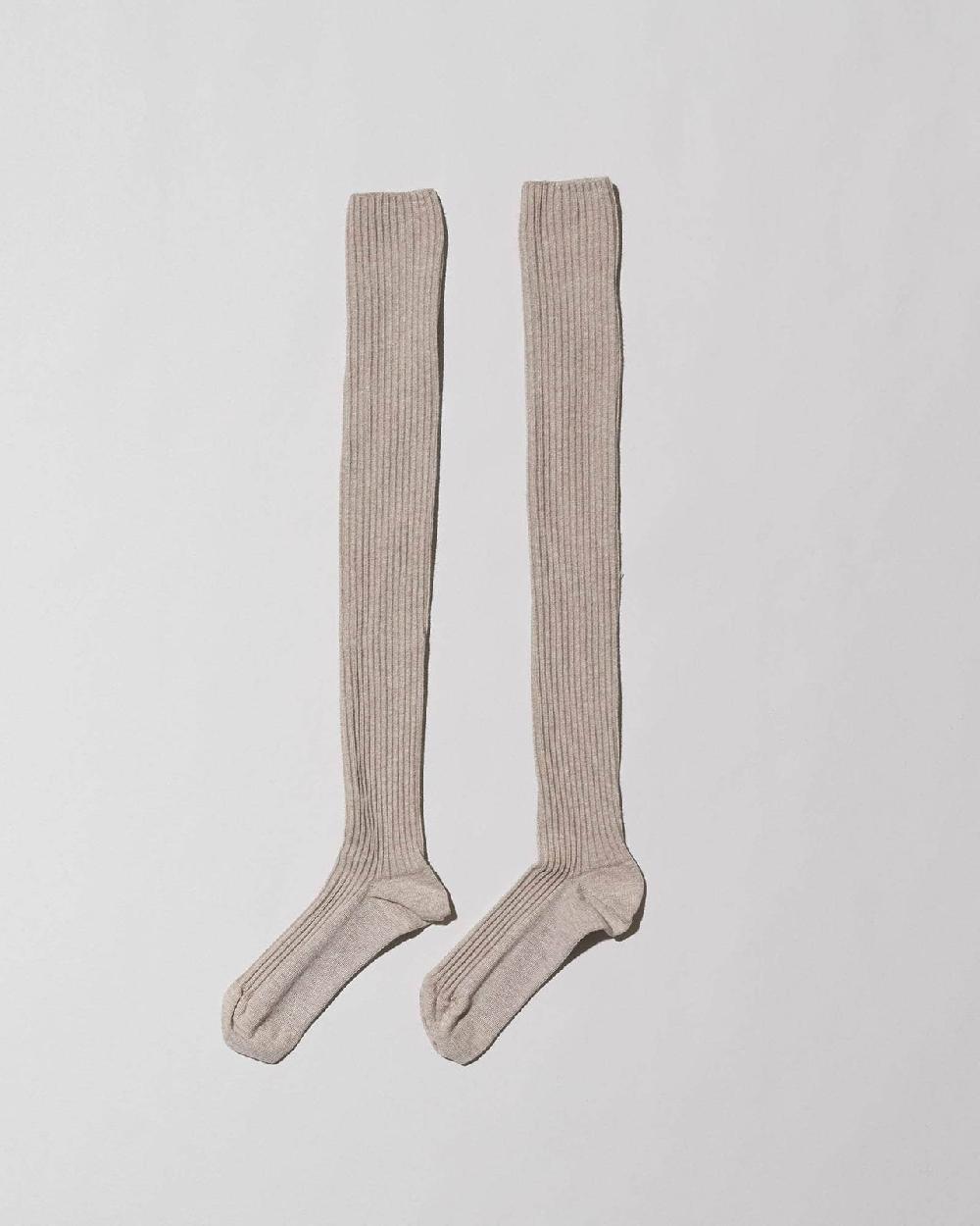 Baserange Chaussettes Hautes - Coton Biologique Côtelé