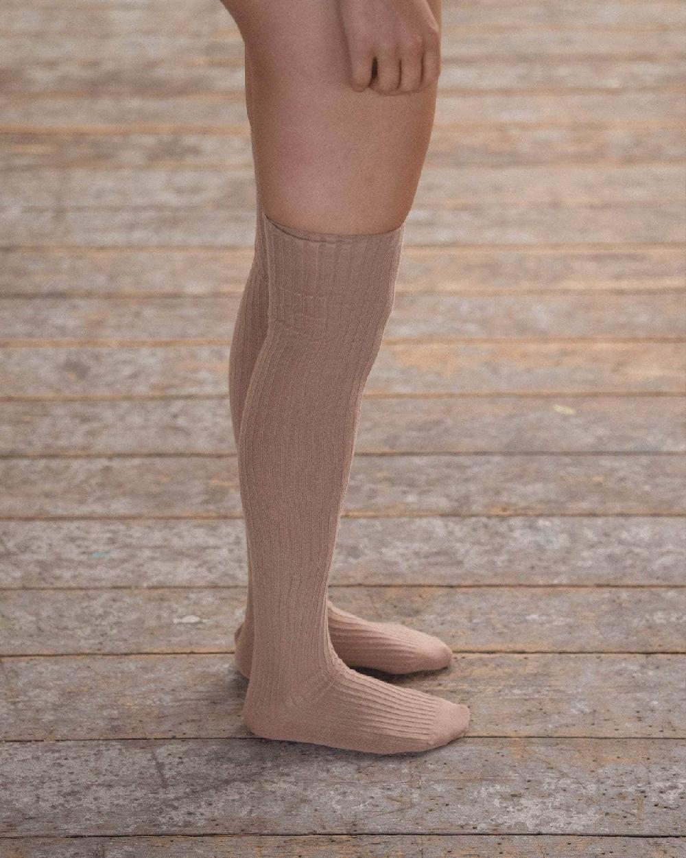 Baserange Chaussettes Hautes - Coton Biologique Côtelé