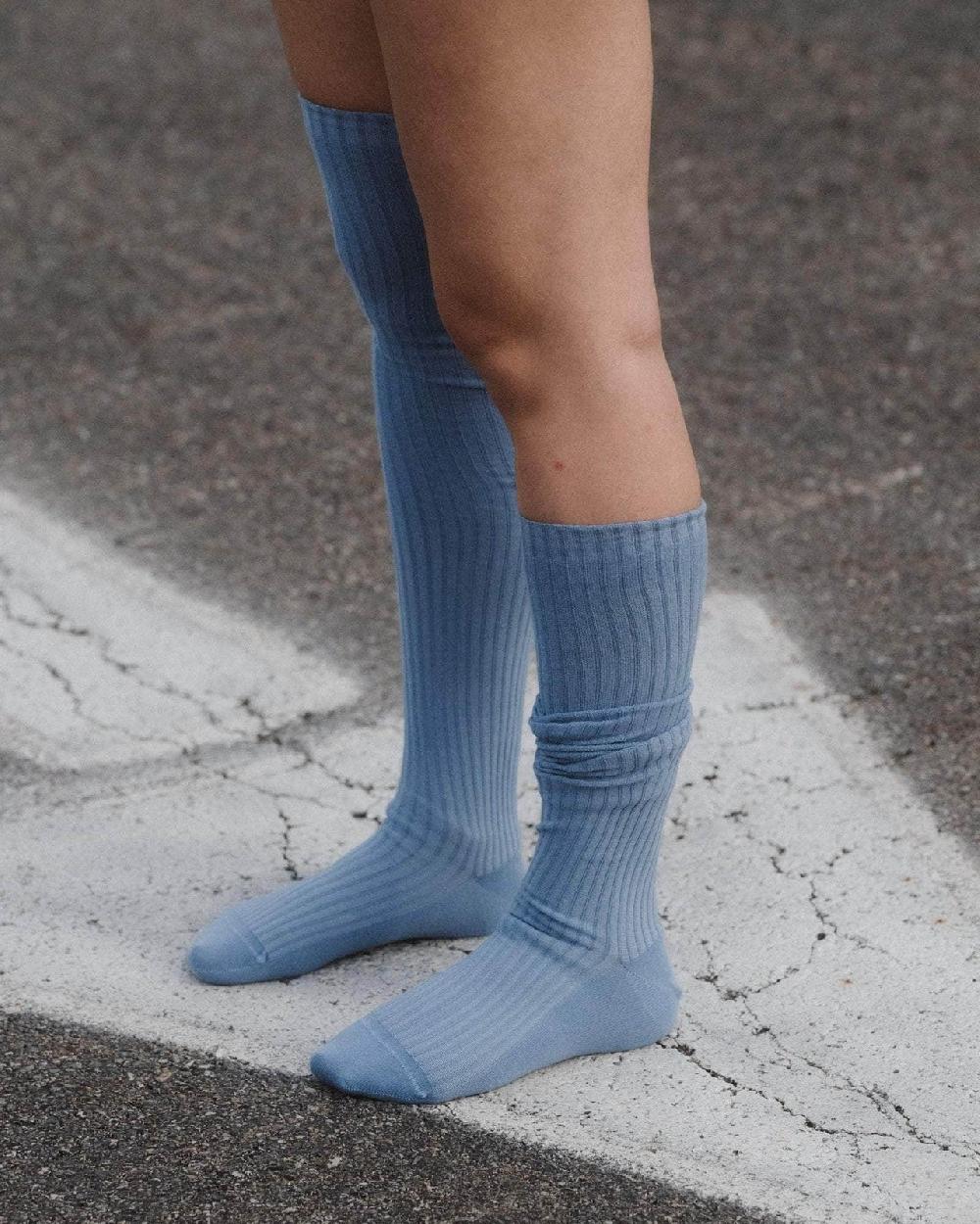 Baserange Chaussettes Hautes - Coton Biologique Côtelé