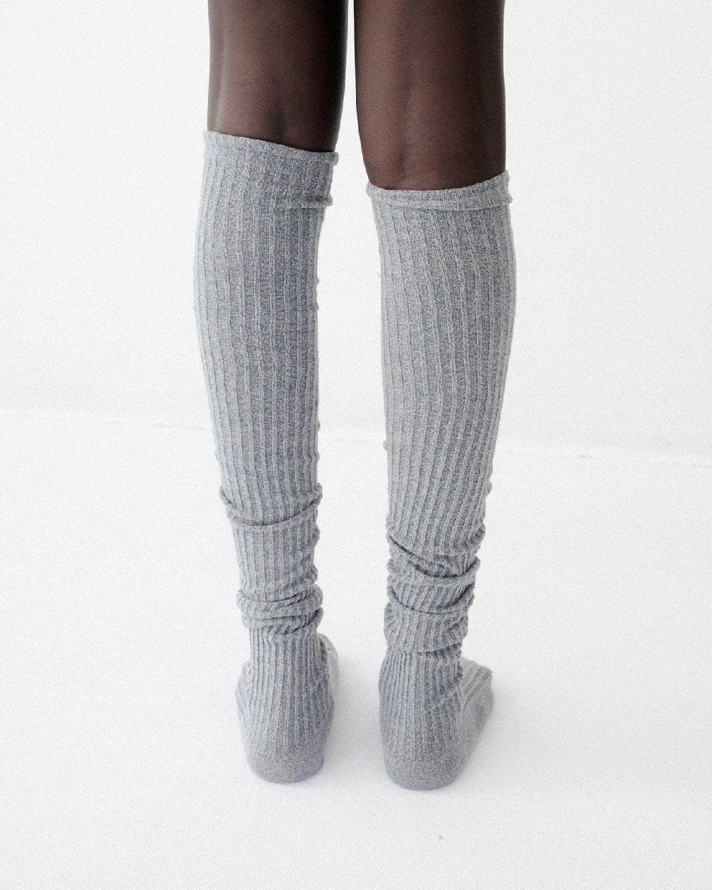 Baserange Chaussettes Hautes - Coton Biologique Côtelé