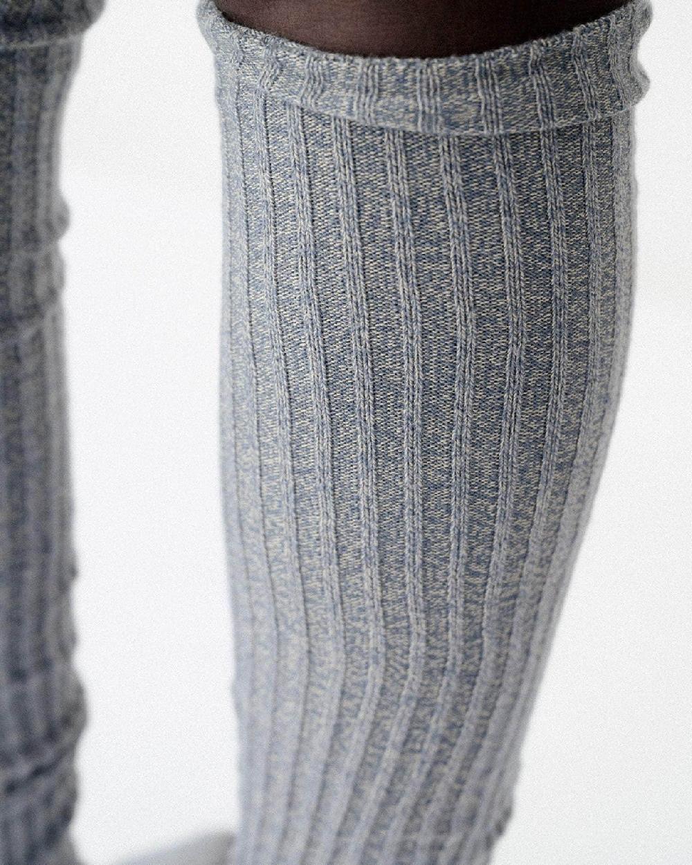 Baserange Chaussettes Hautes - Coton Biologique Côtelé