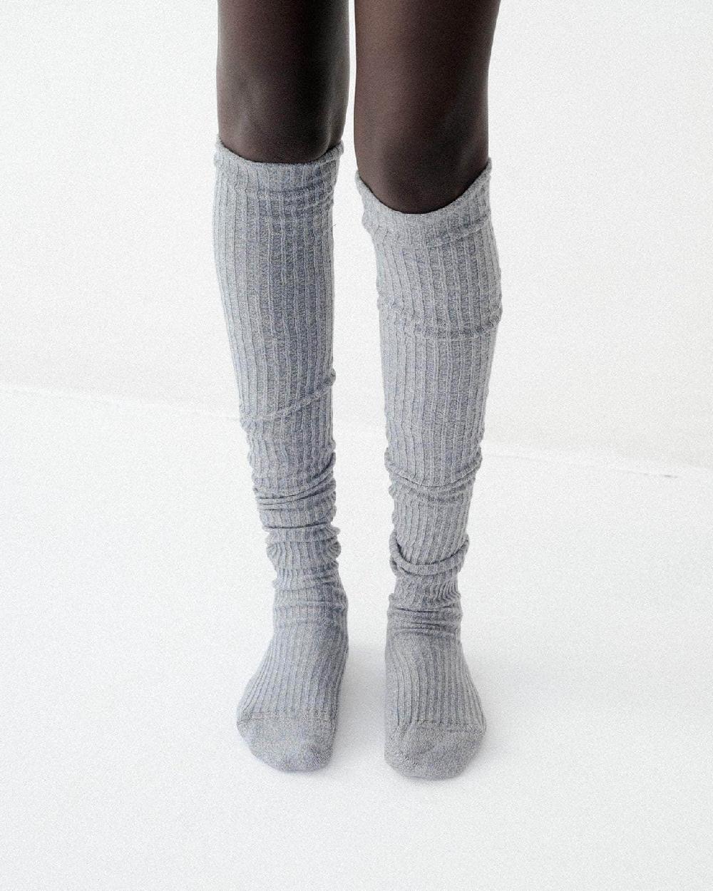 baserange Chaussettes hautes - Coton biologique côtelé