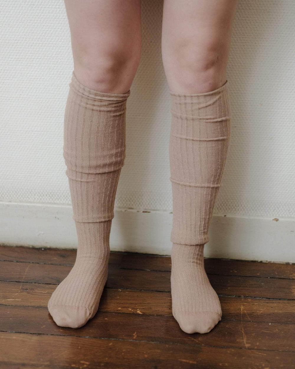 baserange Chaussettes hautes - Coton biologique côtelé