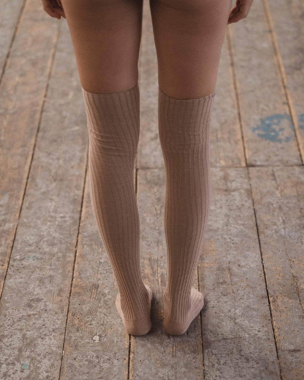 Baserange Chaussettes Hautes - Coton Biologique Côtelé