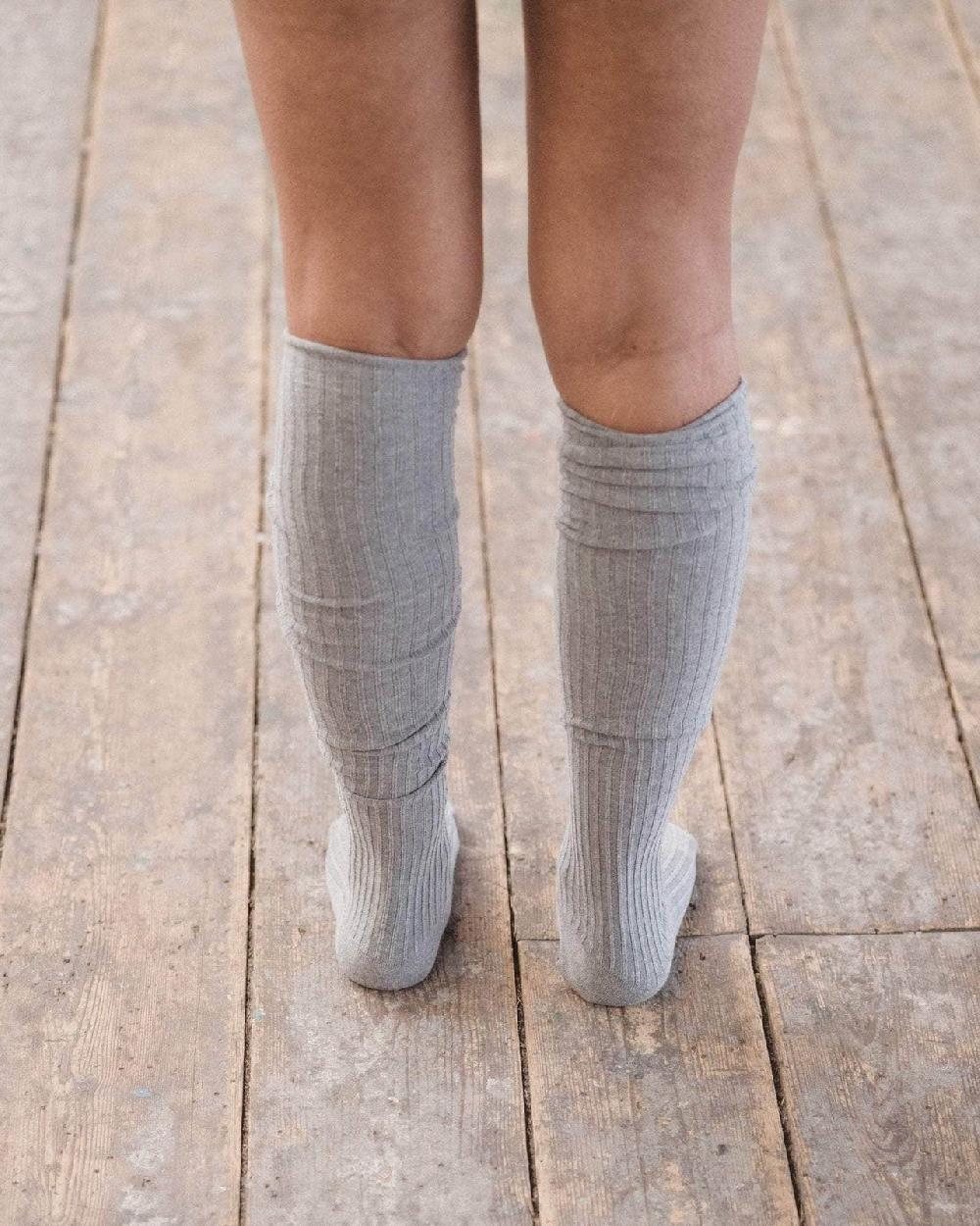 Baserange Chaussettes Hautes - Coton Biologique Côtelé