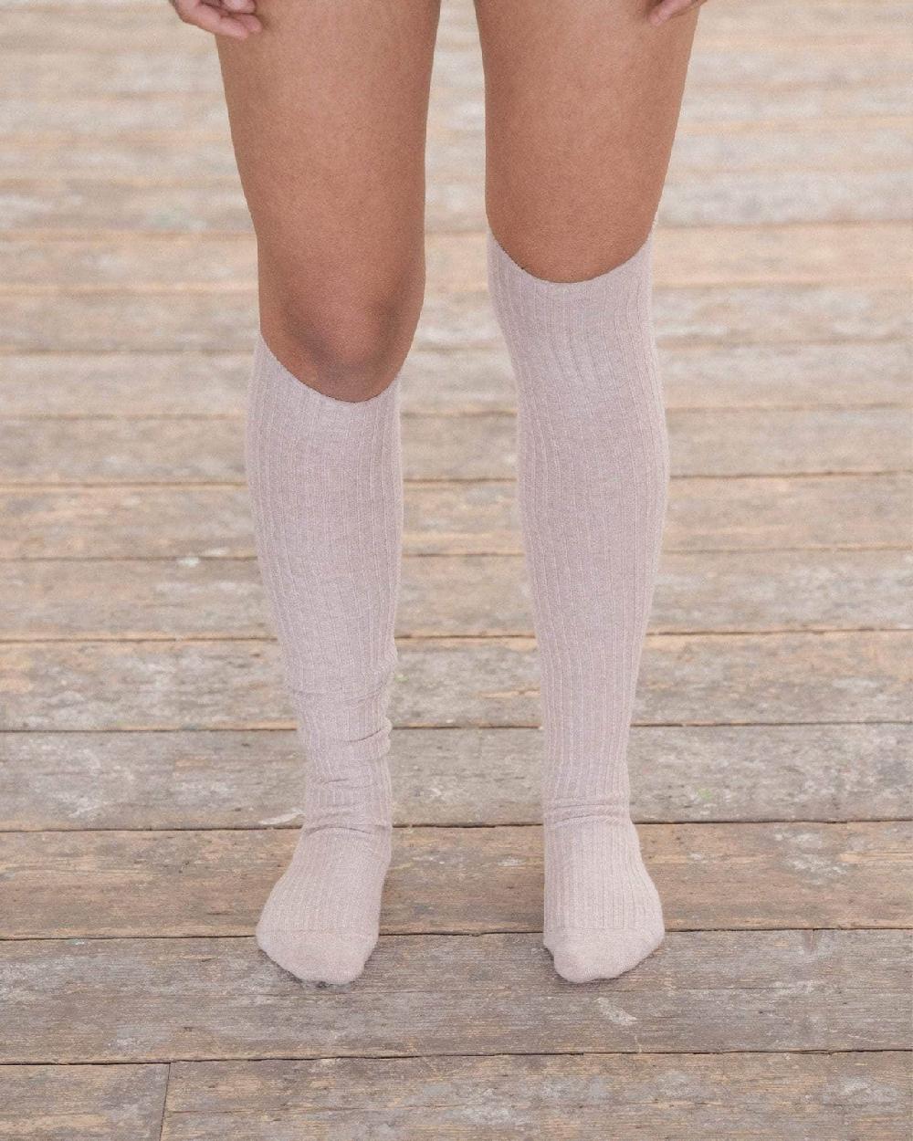 baserange Chaussettes hautes - Coton biologique côtelé