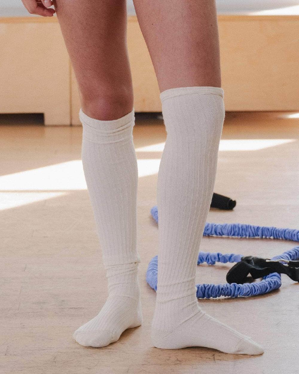 baserange Chaussettes hautes - Coton biologique côtelé