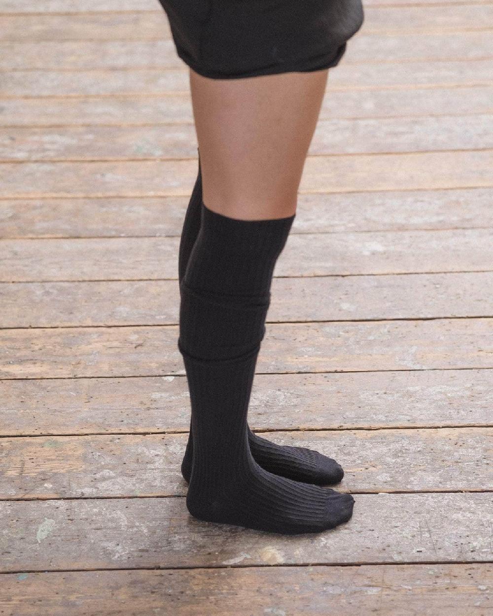 Baserange Chaussettes Hautes - Coton Biologique Côtelé