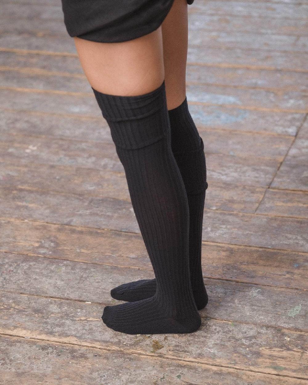 Baserange Chaussettes Hautes - Coton Biologique Côtelé