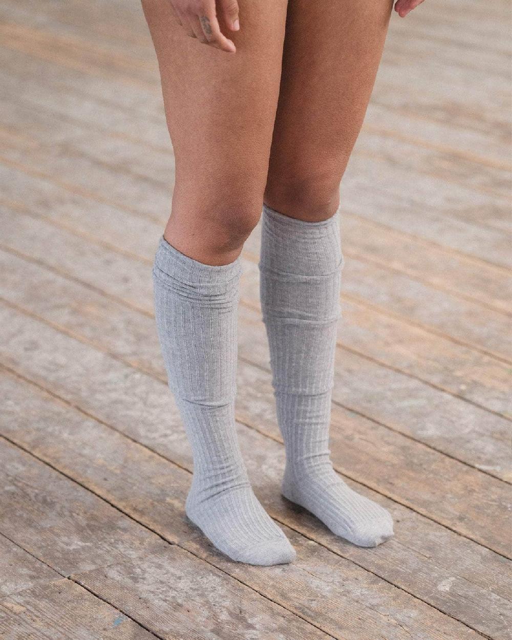 Baserange Chaussettes Hautes - Coton Biologique Côtelé