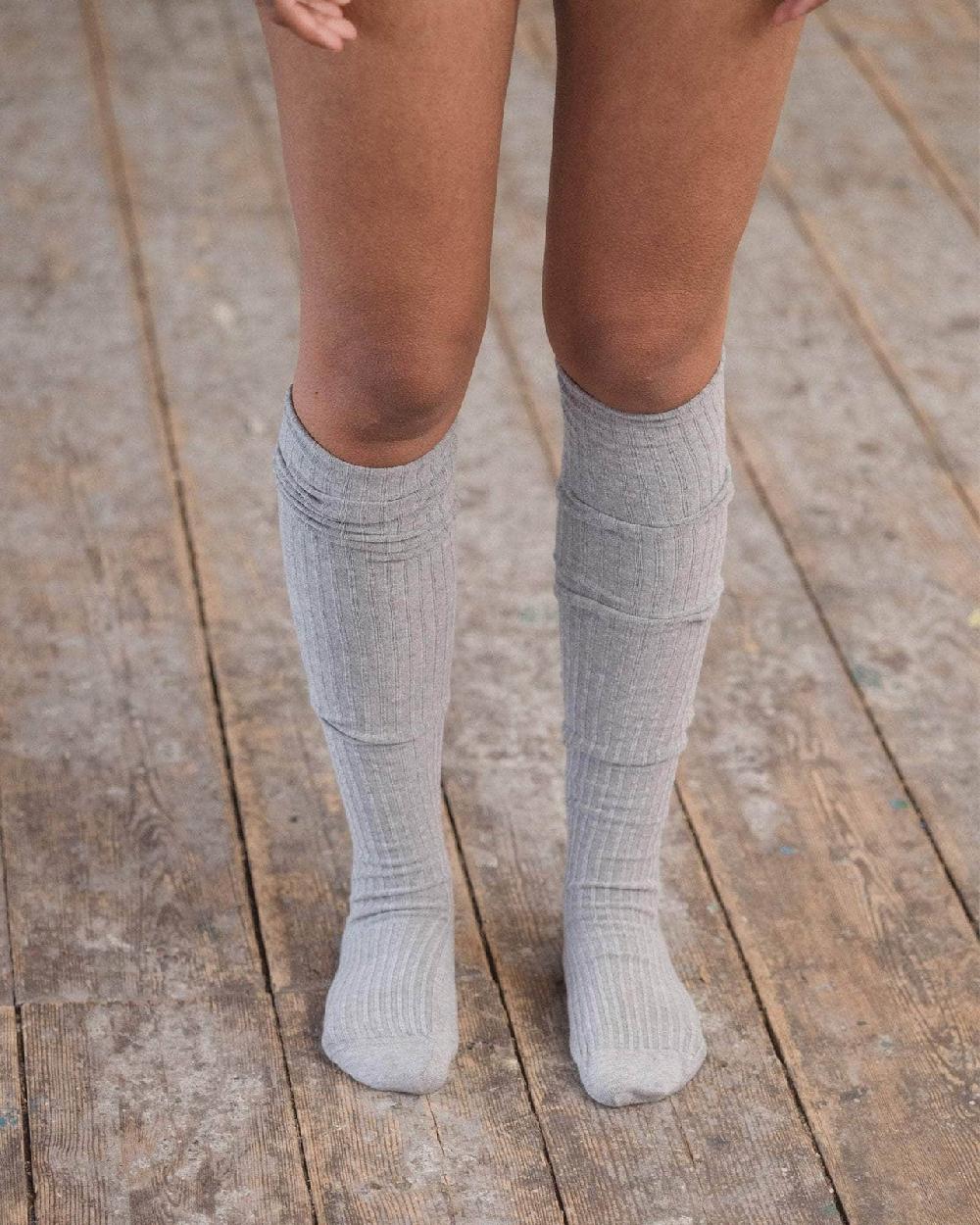baserange Chaussettes hautes - Coton biologique côtelé