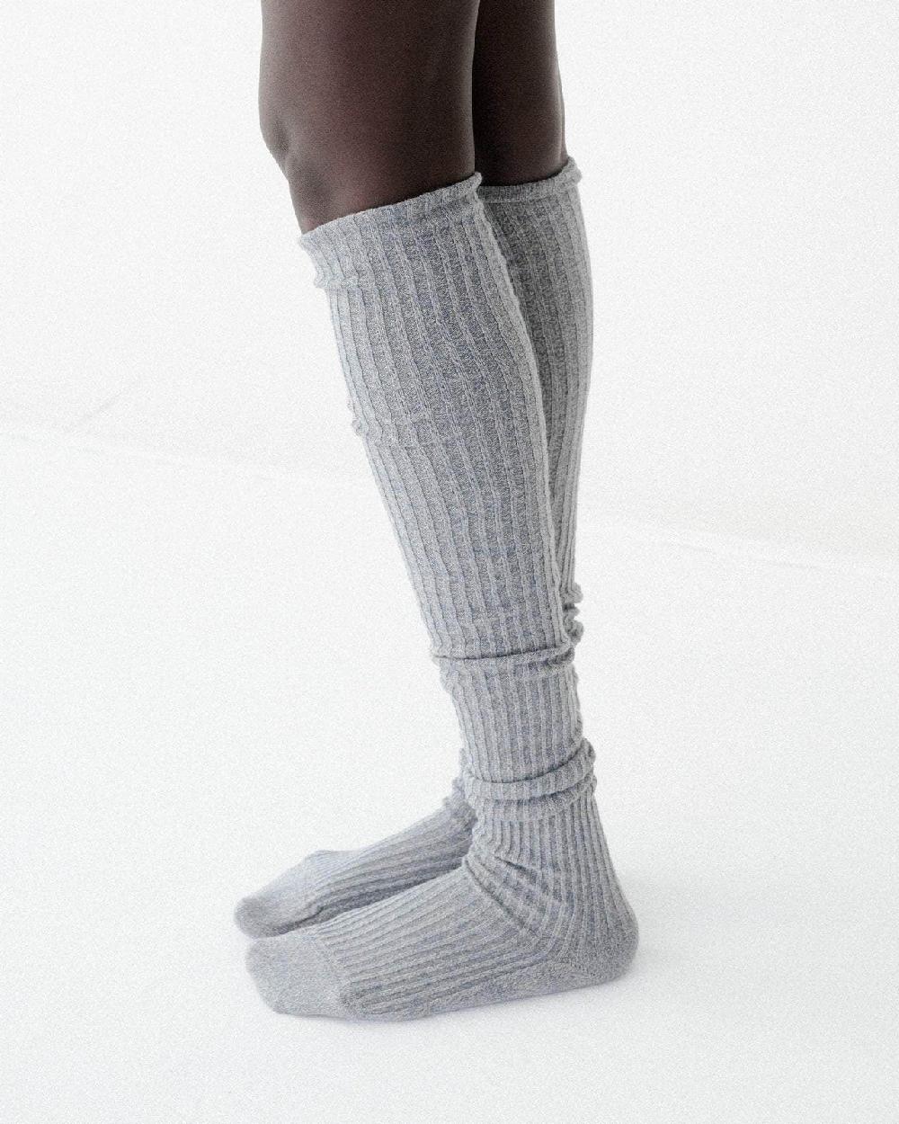 Baserange Chaussettes Hautes - Coton Biologique Côtelé