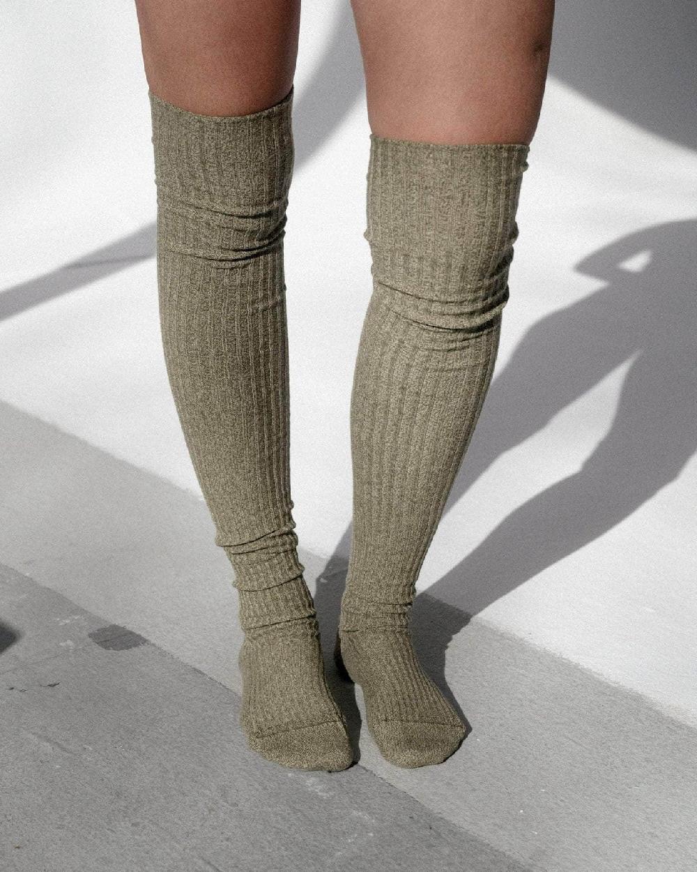 baserange Chaussettes hautes - Coton biologique côtelé