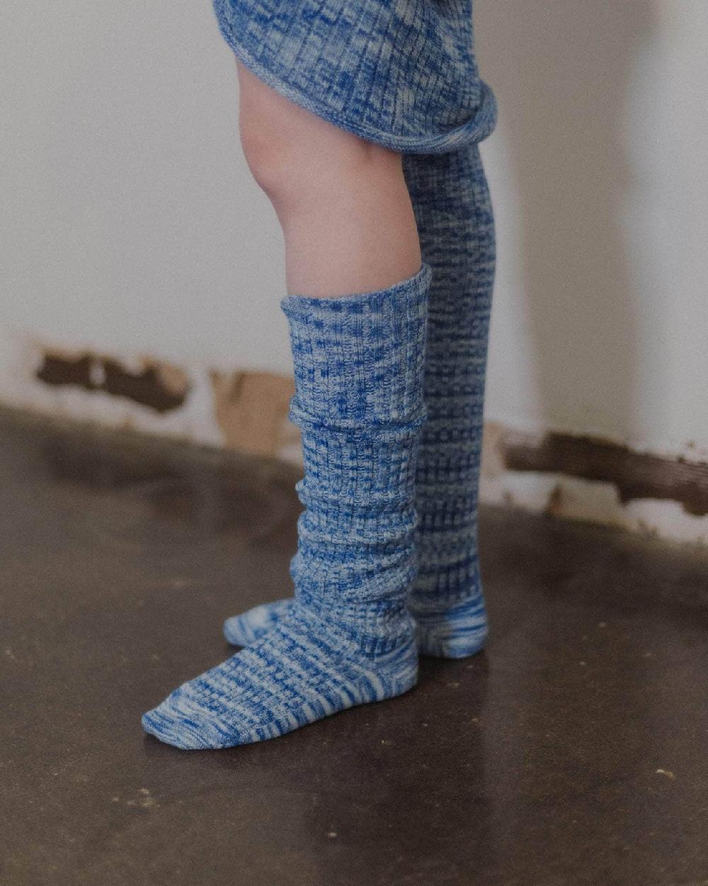 Baserange Chaussettes Hautes Twist - Coton Biologique Côtelé