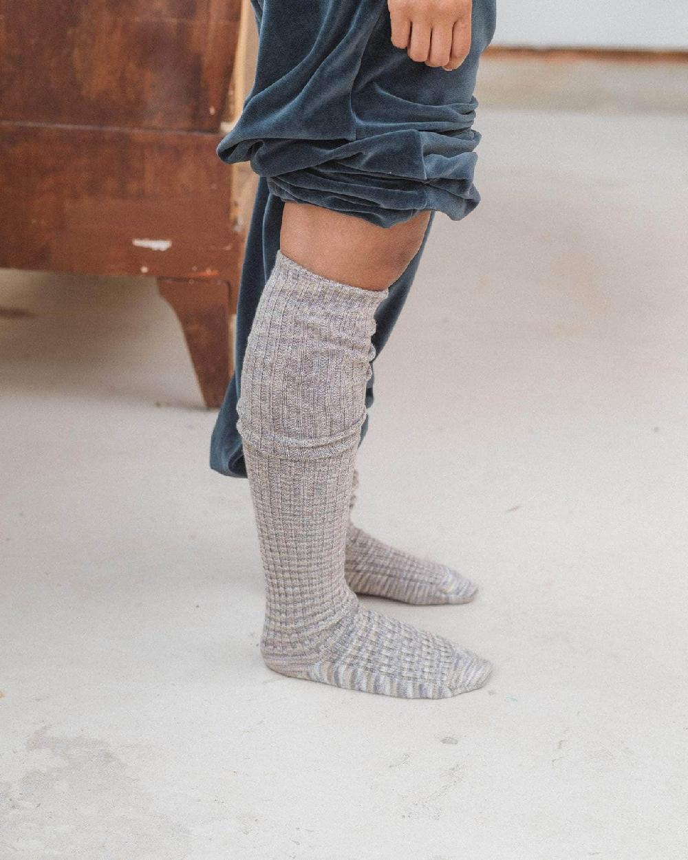 Baserange Chaussettes Hautes Twist - Coton Biologique Côtelé