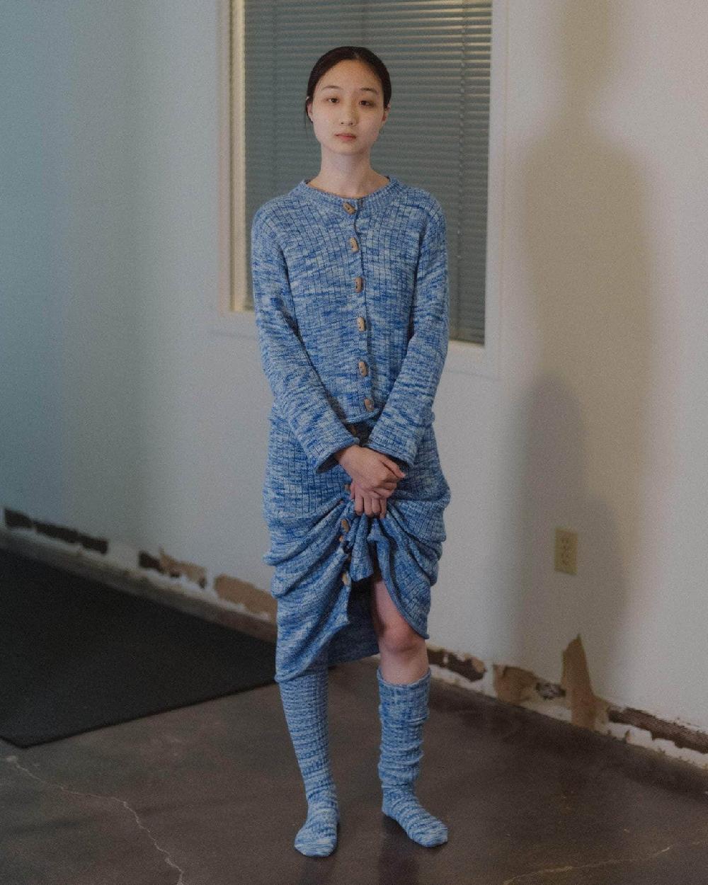 Baserange Chaussettes Hautes Twist - Coton Biologique Côtelé