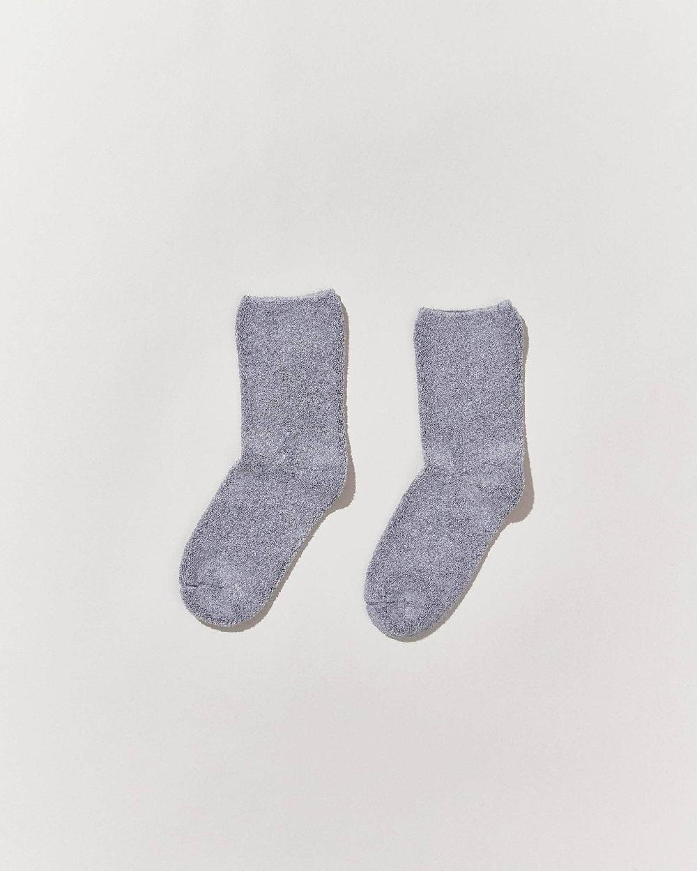 Baserange Chaussettes Mi-hautes à Boucles - Coton Biologique Texturé