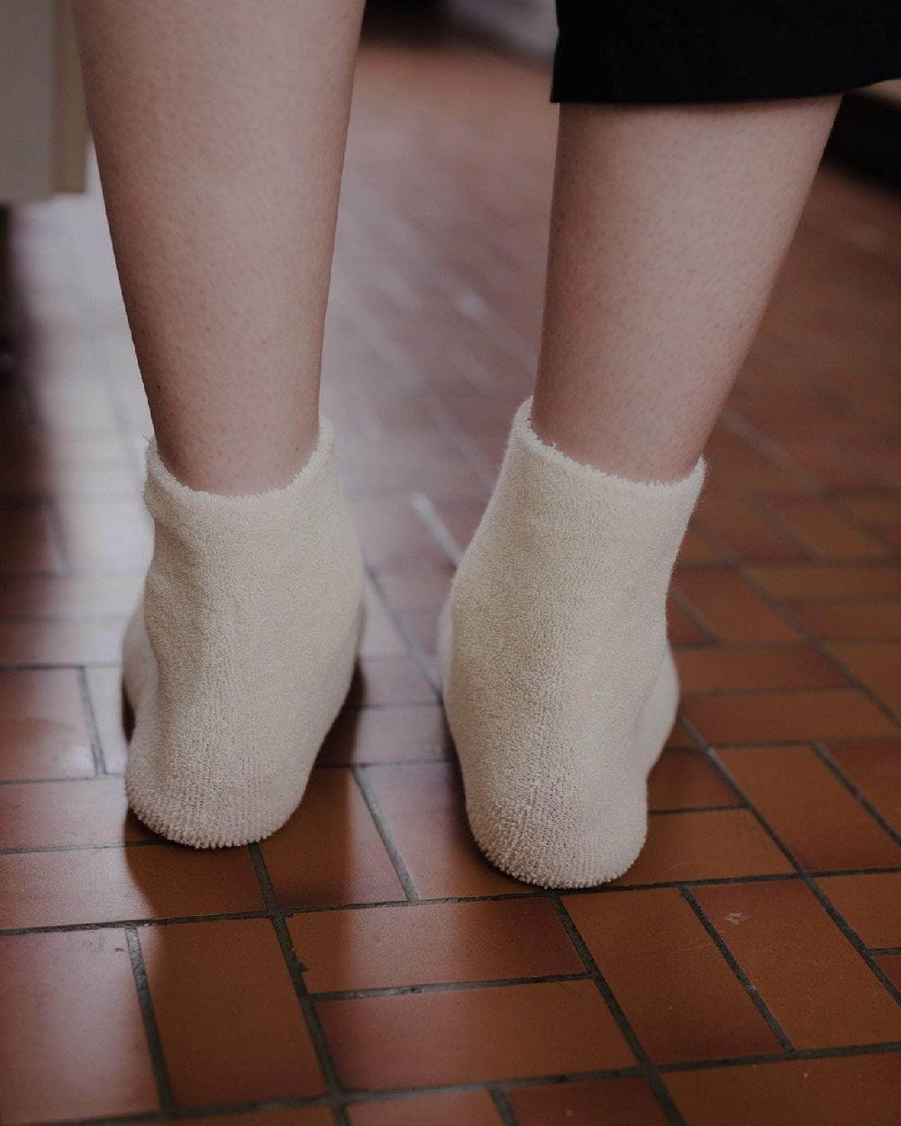 Baserange Chaussettes Mi-hautes à Boucles - Coton Biologique Texturé