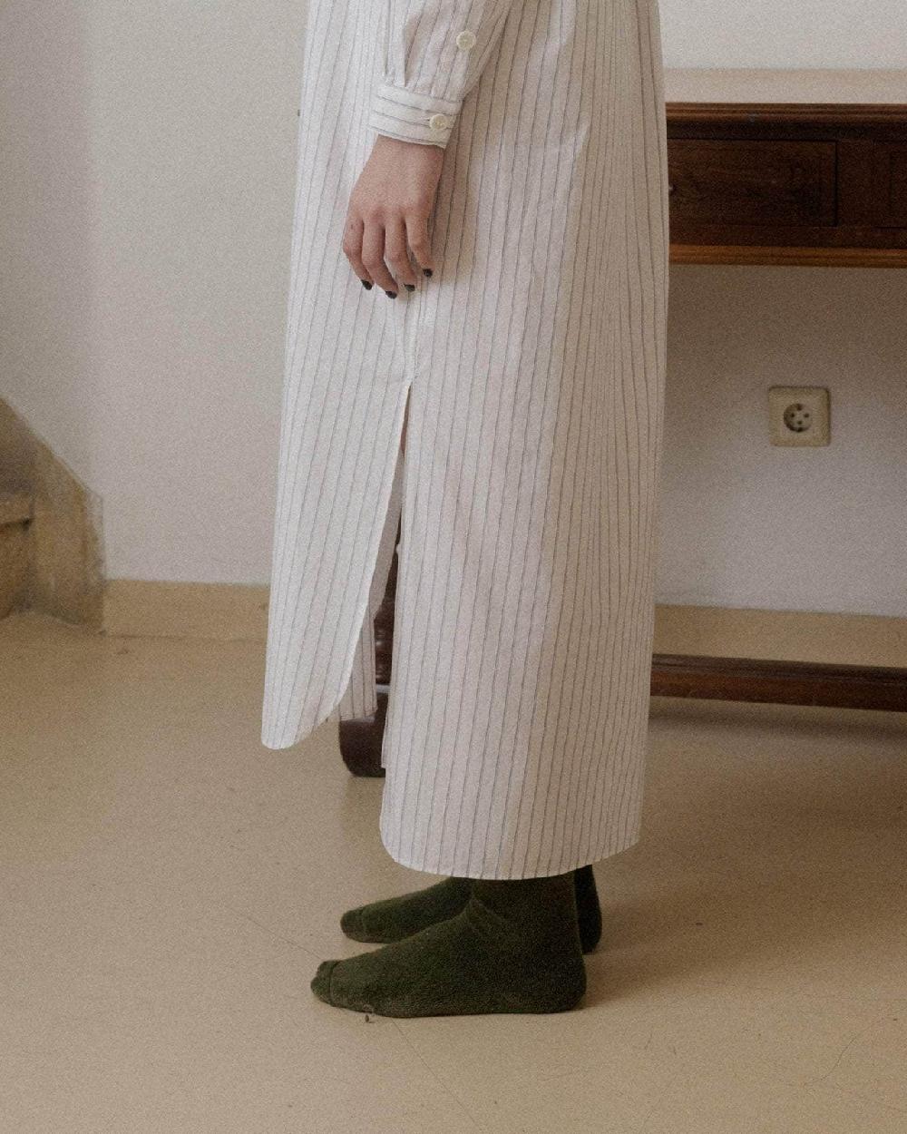 Baserange Chaussettes Mi-hautes à Boucles - Coton Biologique Texturé