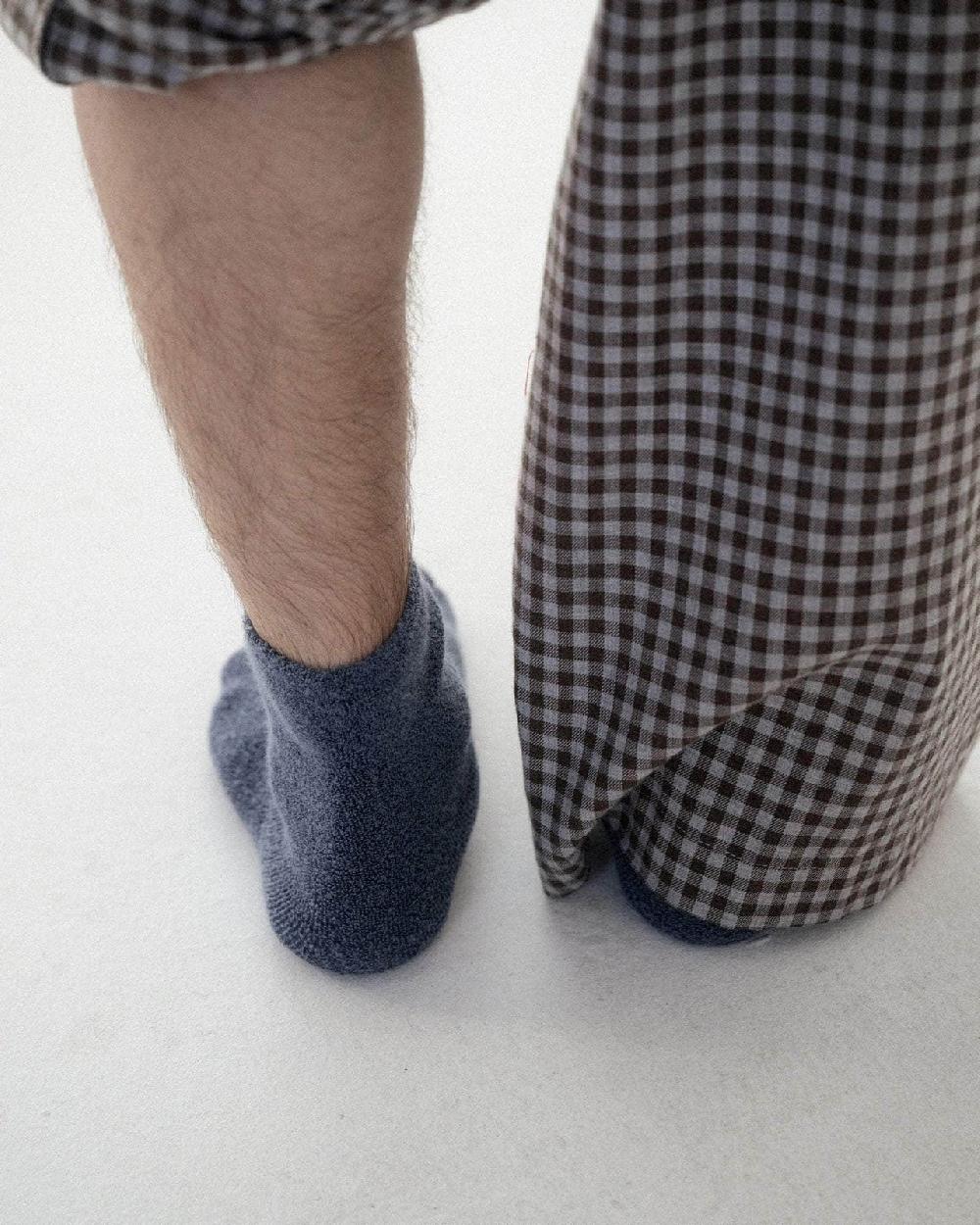 Baserange Chaussettes Mi-hautes à Boucles - Coton Biologique Texturé