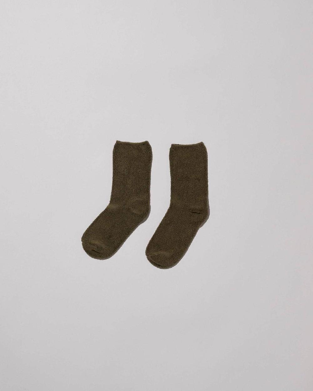 Baserange Chaussettes Mi-hautes à Boucles - Coton Biologique Texturé