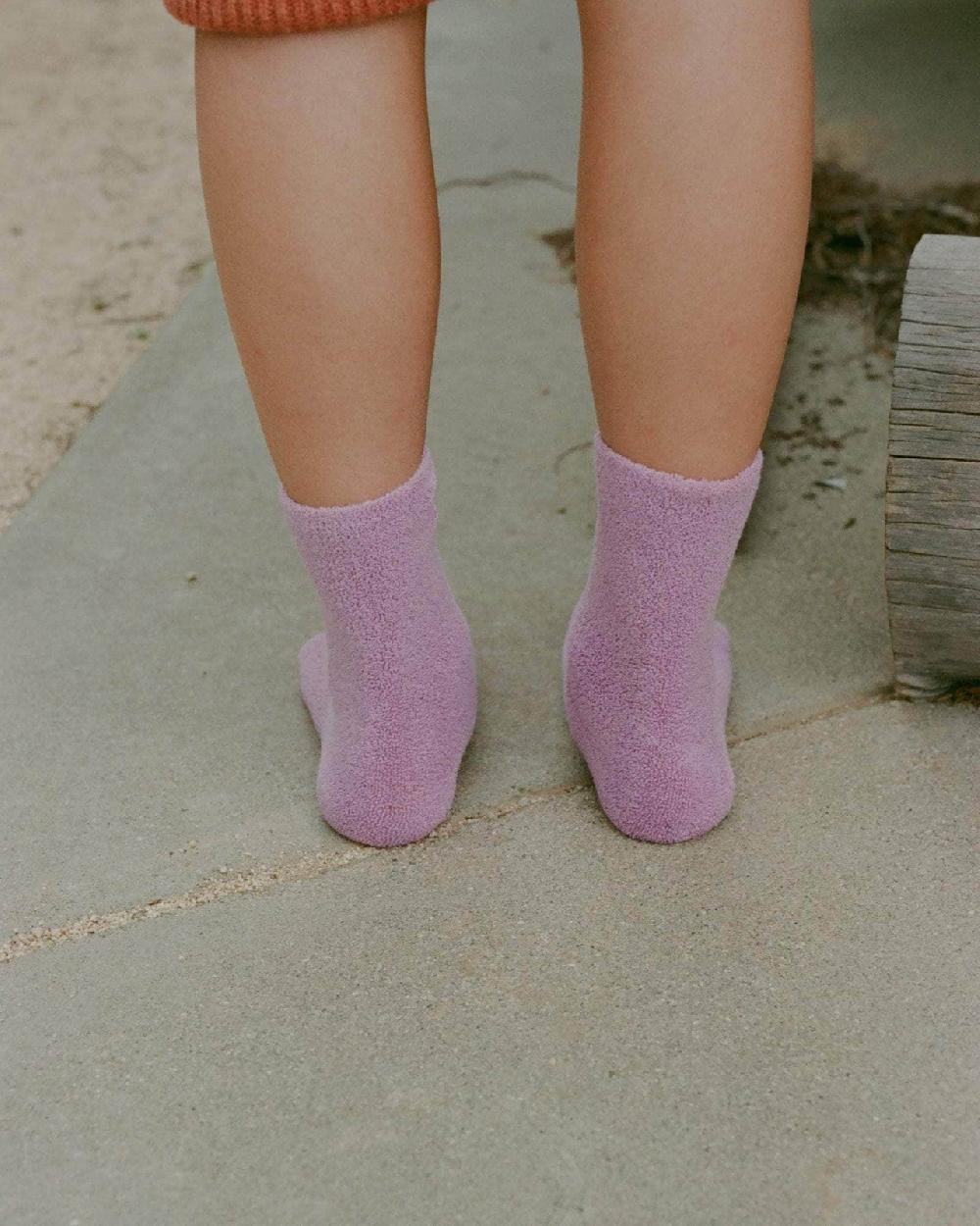 Baserange Chaussettes Mi-hautes à Boucles - Coton Biologique Texturé