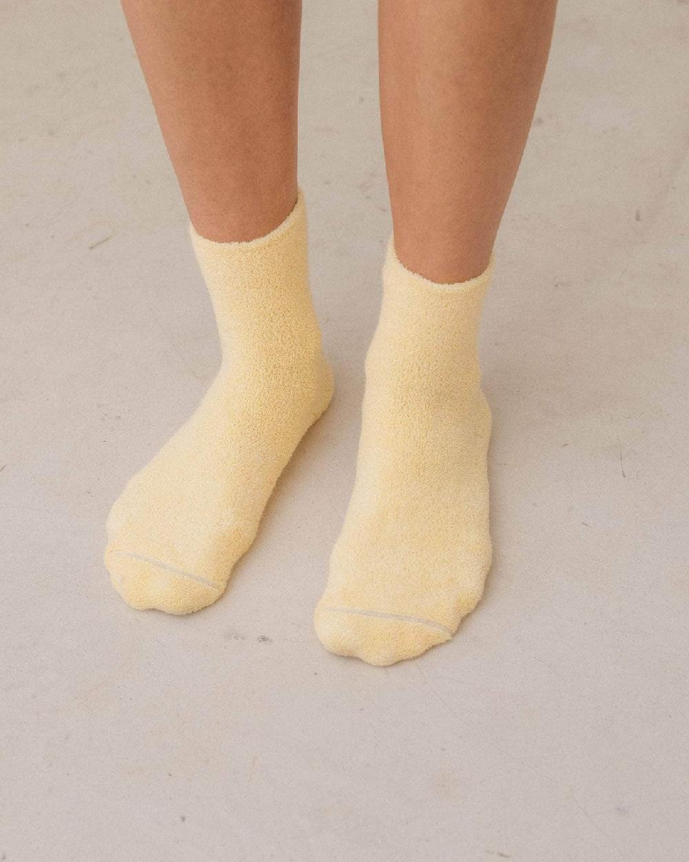 Baserange Chaussettes Mi-hautes à Boucles - Coton Biologique Texturé