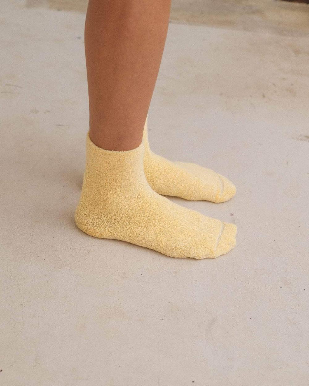 Baserange Chaussettes Mi-hautes à Boucles - Coton Biologique Texturé