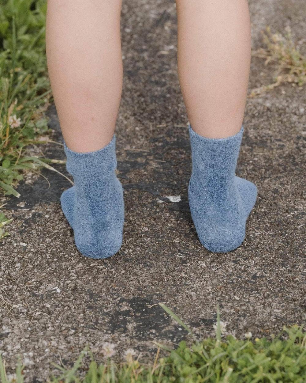 Baserange Chaussettes Mi-hautes à Boucles - Coton Biologique Texturé