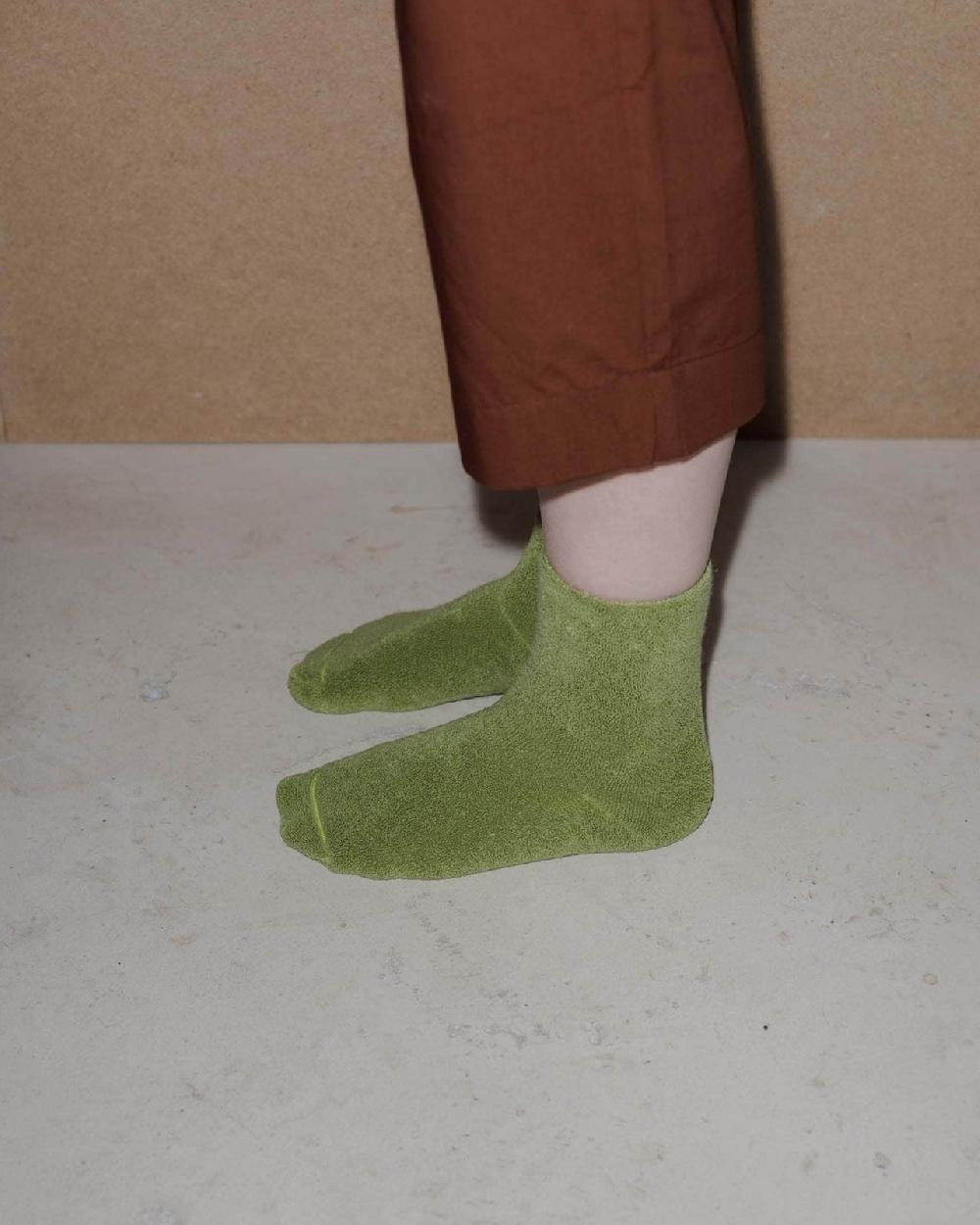 Baserange Chaussettes Mi-hautes à Boucles  - Coton Biologique Texturé