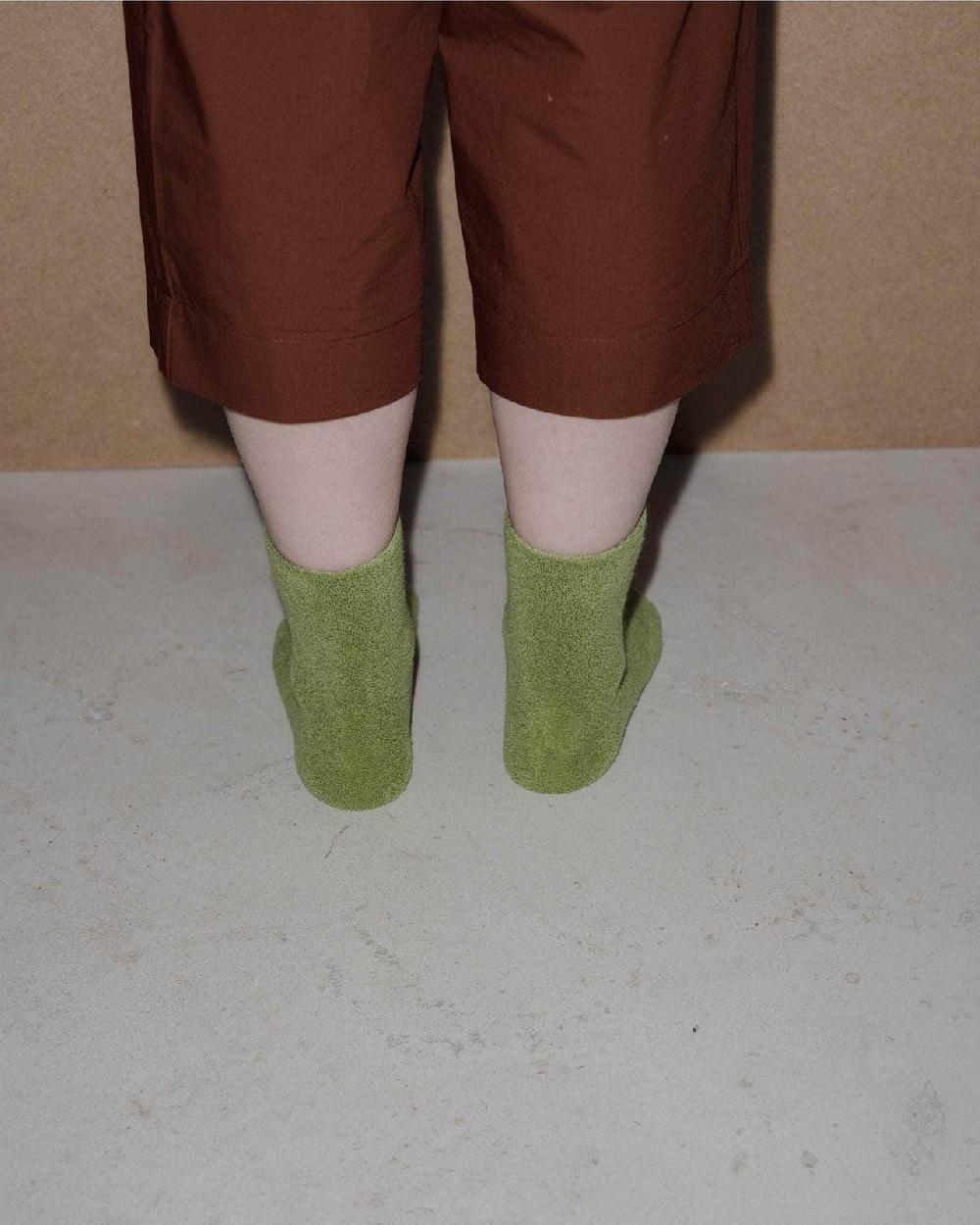 Baserange Chaussettes Mi-hautes à Boucles  - Coton Biologique Texturé