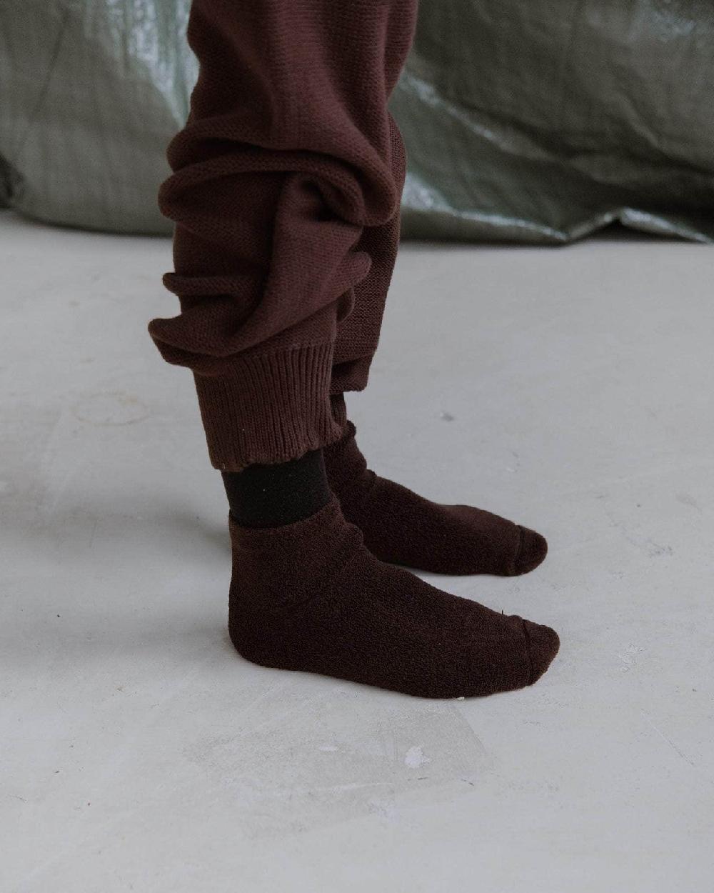 Baserange Chaussettes Mi-hautes à Boucles - Coton Biologique Texturé