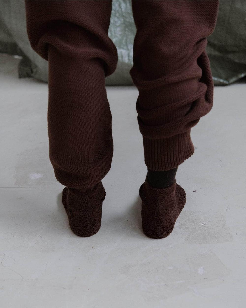 Baserange Chaussettes Mi-hautes à Boucles - Coton Biologique Texturé