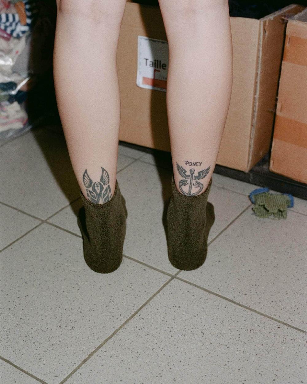 Baserange Chaussettes Mi-hautes à Boucles - Coton Biologique Texturé