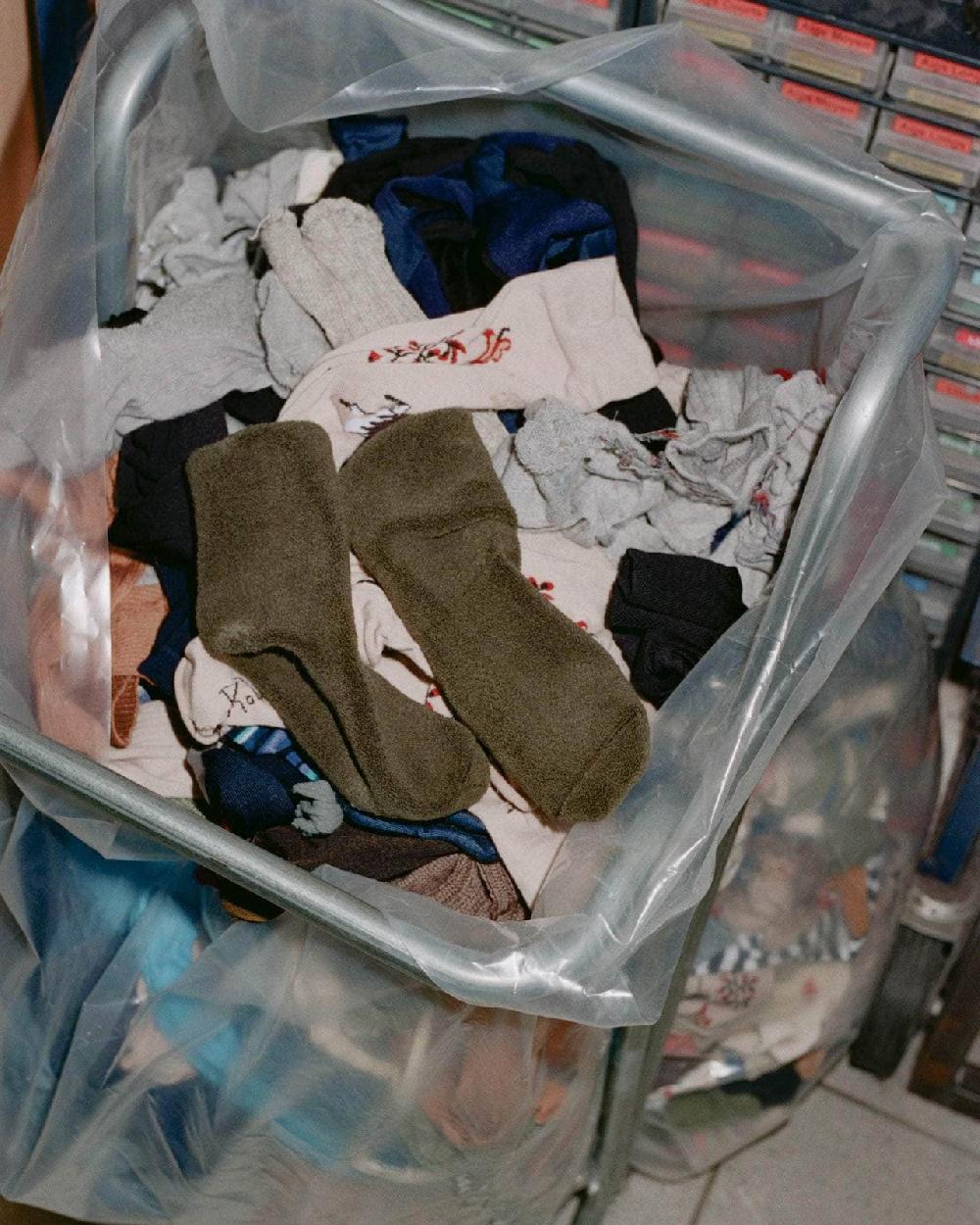 Baserange Chaussettes Mi-hautes à Boucles - Coton Biologique Texturé