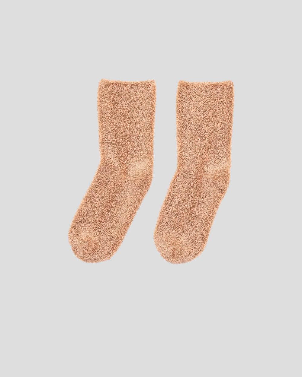Baserange Chaussettes Mi-hautes à Boucles - Coton Biologique Texturé