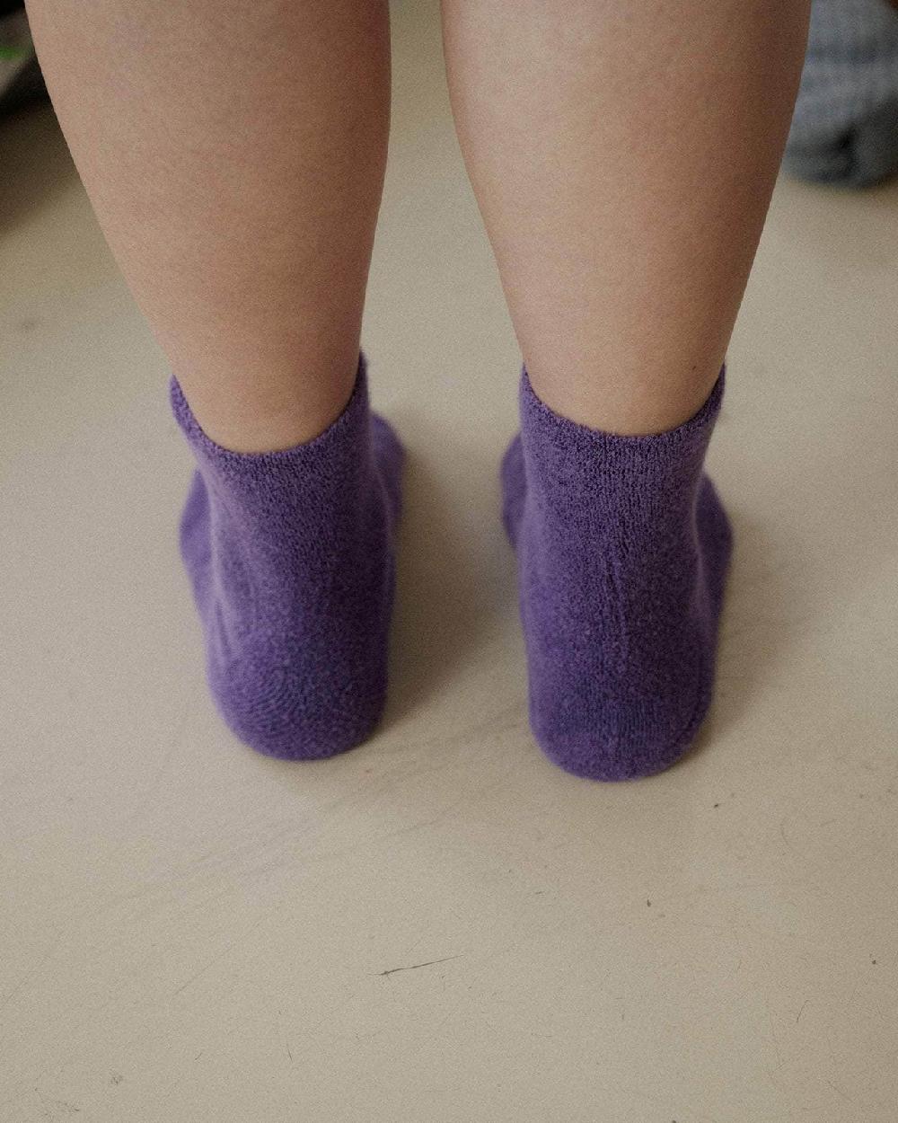 Baserange Chaussettes Mi-hautes à Boucles - Coton Biologique Texturé