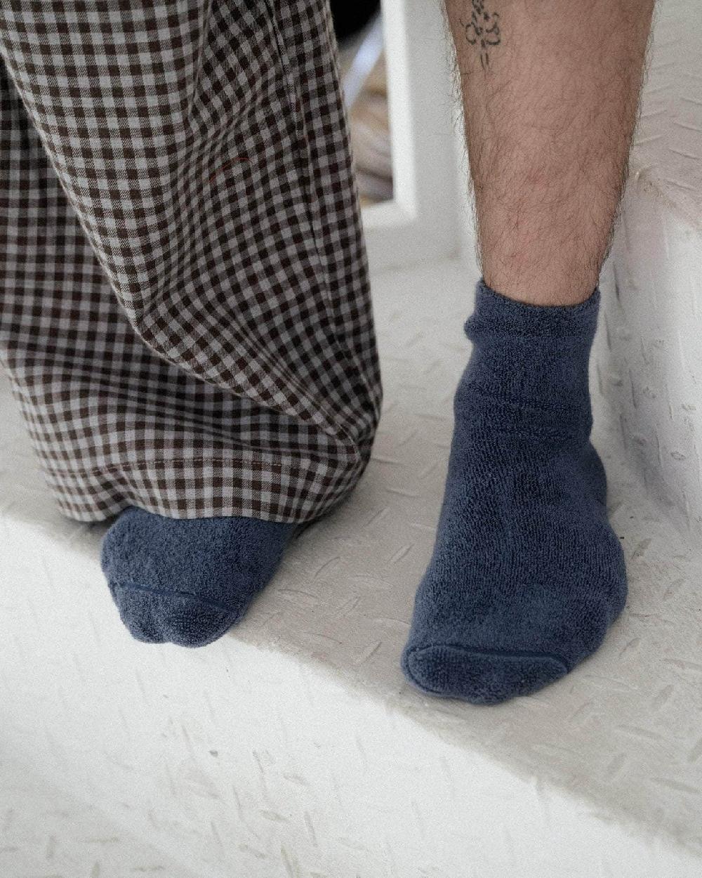 Baserange Chaussettes Mi-hautes à Boucles - Coton Biologique Texturé