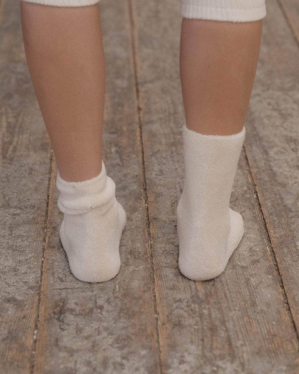 Baserange Chaussettes Mi-hautes à Boucles - Coton Biologique Texturé