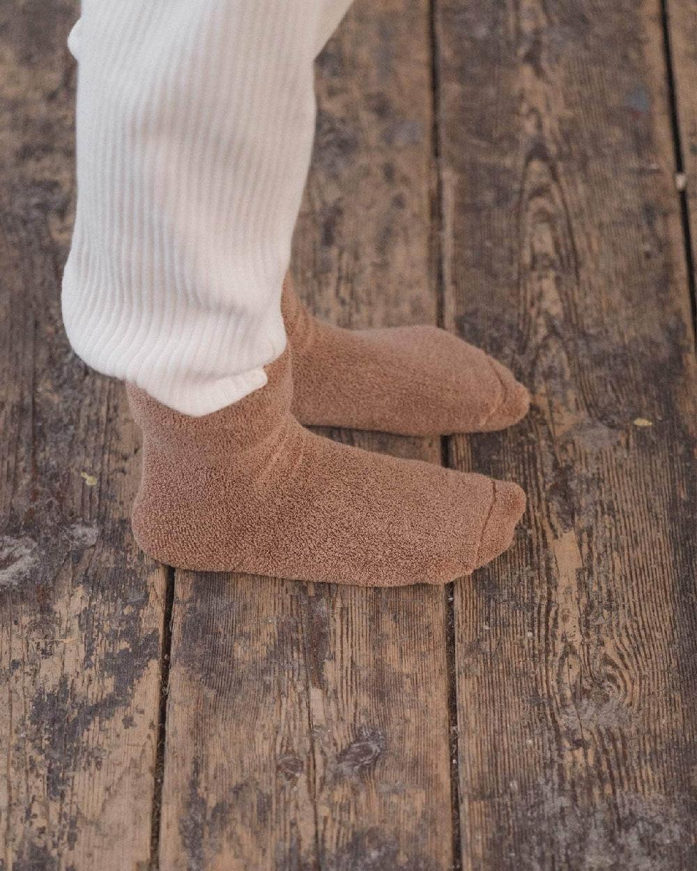 Baserange Chaussettes Mi-hautes à Boucles - Coton Biologique Texturé