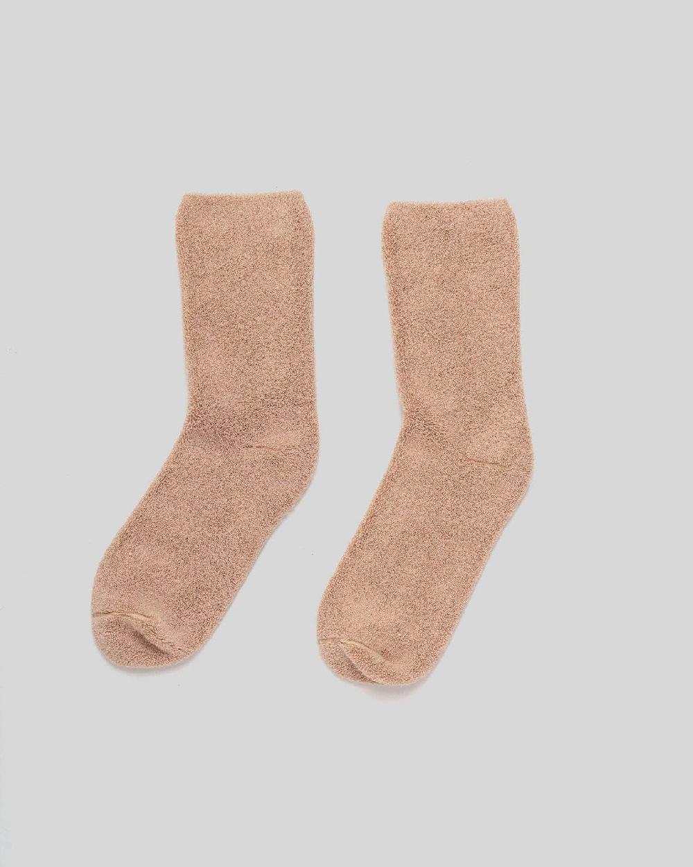Baserange Chaussettes Mi-hautes à Boucles - Coton Biologique Texturé