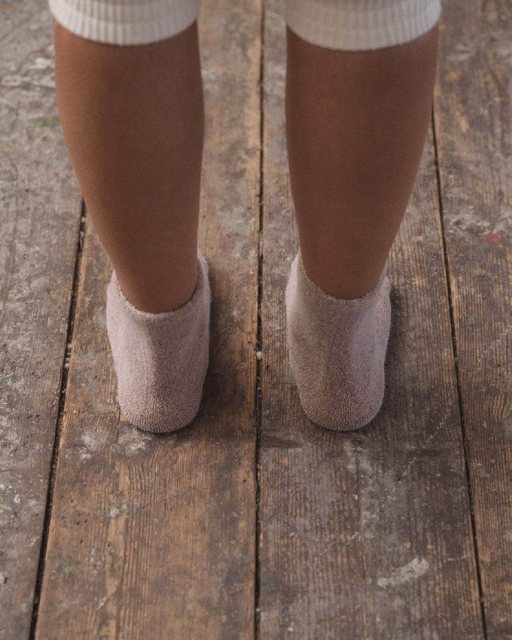 Baserange Chaussettes Mi-hautes à Boucles - Coton Biologique Texturé