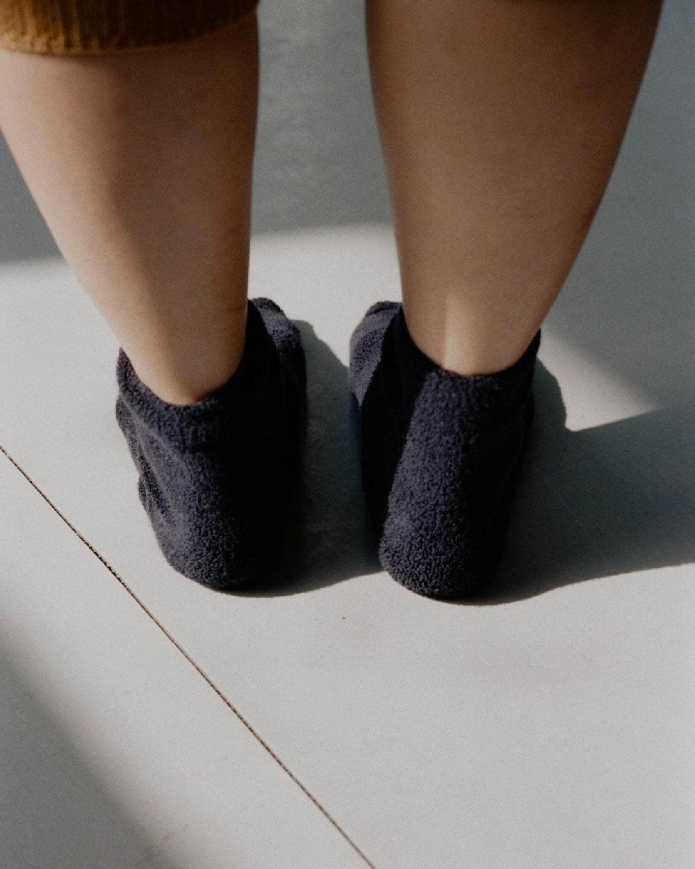 Baserange Chaussettes Mi-hautes à Boucles - Coton Biologique Texturé
