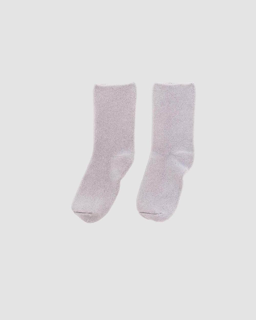 Baserange Chaussettes Mi-hautes à Boucles - Coton Biologique Texturé