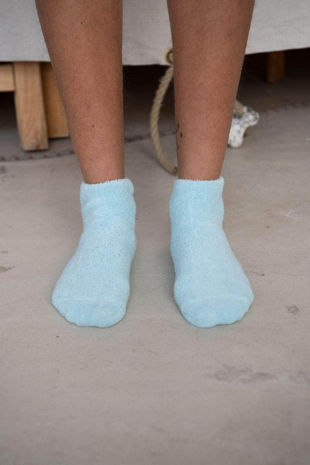 baserange Chaussettes mi-hautes à boucles - Coton biologique texturé