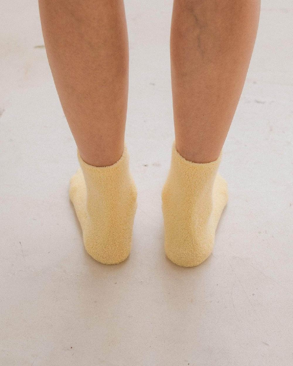 Baserange Chaussettes Mi-hautes à Boucles - Coton Biologique Texturé