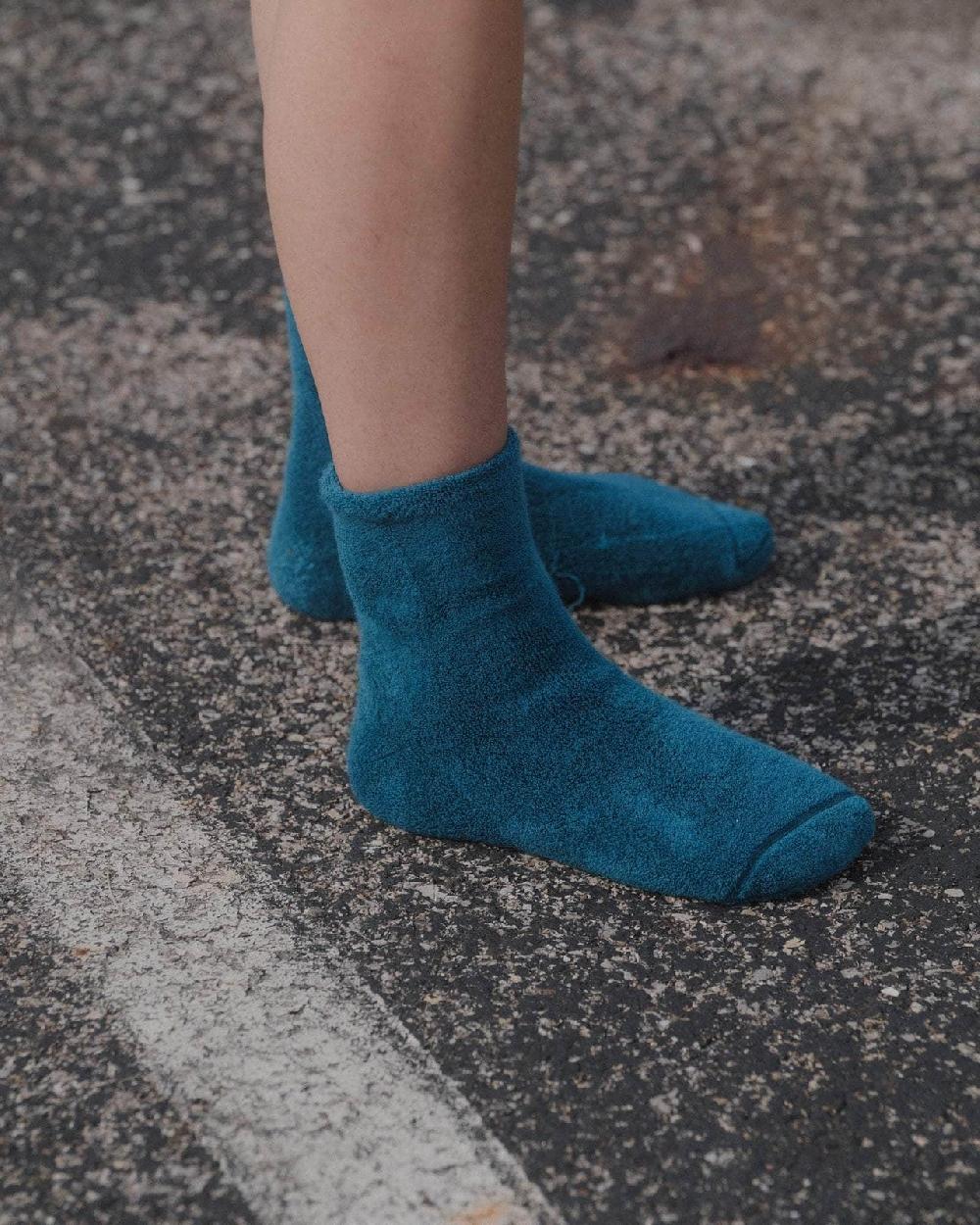 Baserange Chaussettes Mi-hautes à Boucles - Coton Biologique Texturé