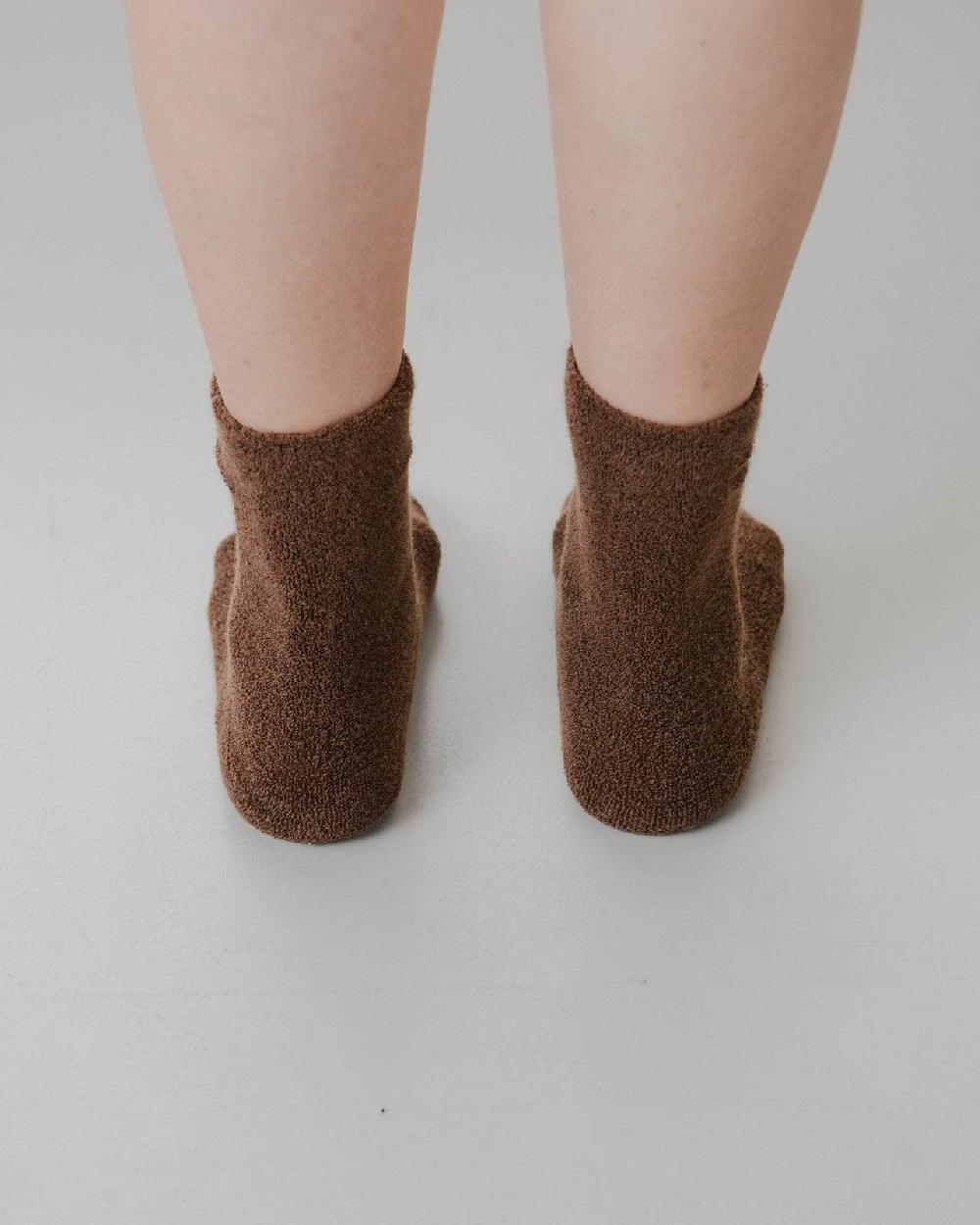 Baserange Chaussettes Mi-hautes à Boucles - Coton Biologique Texturé