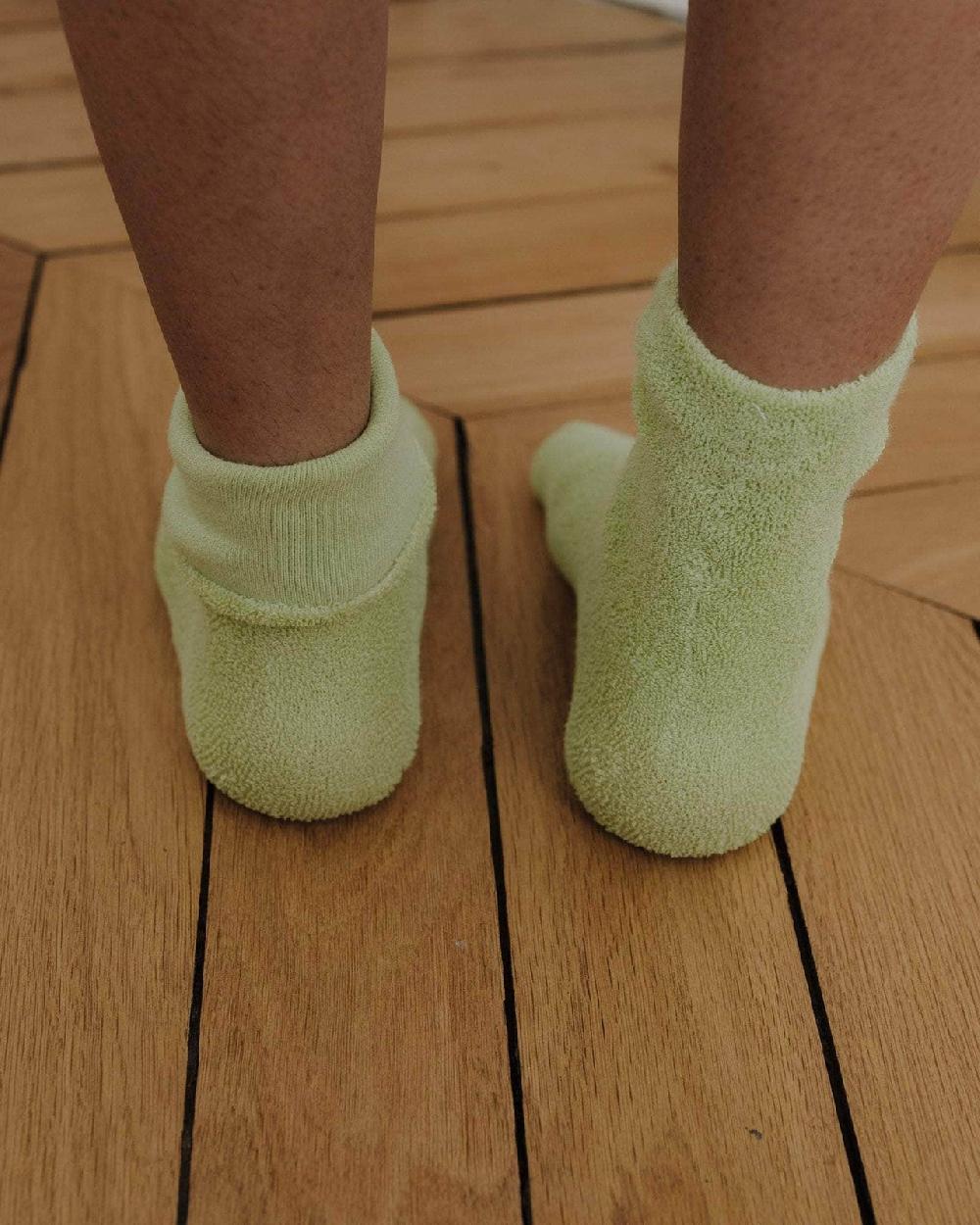 Baserange Chaussettes Mi-hautes à Boucles - Coton Biologique Texturé