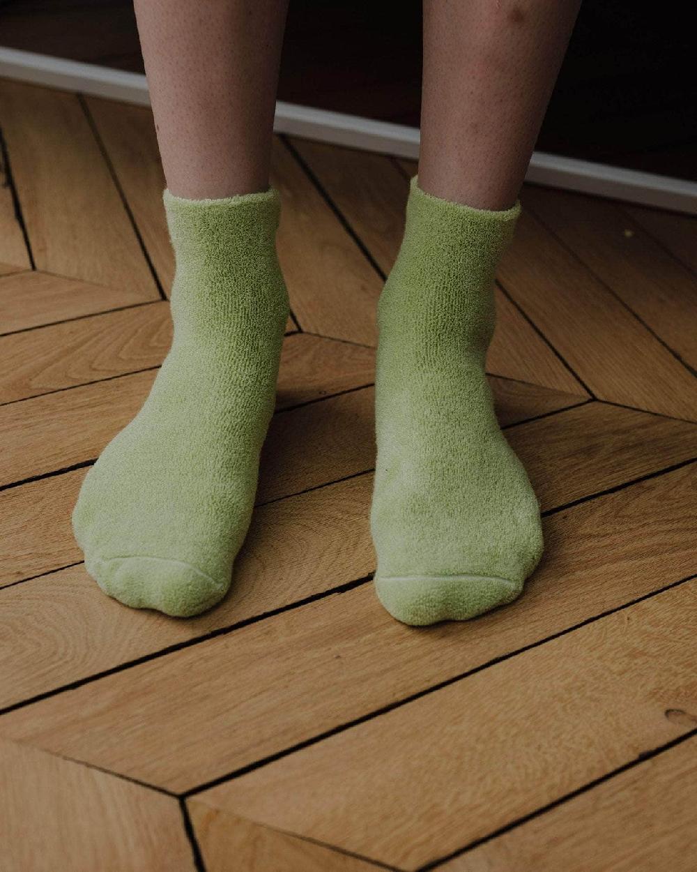 Baserange Chaussettes Mi-hautes à Boucles - Coton Biologique Texturé